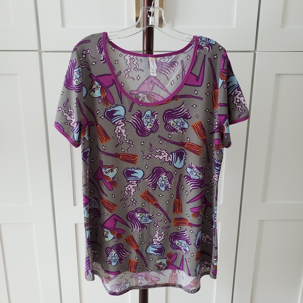 LuLaRoe Shirt Womens XL Witch Witchery Graphic